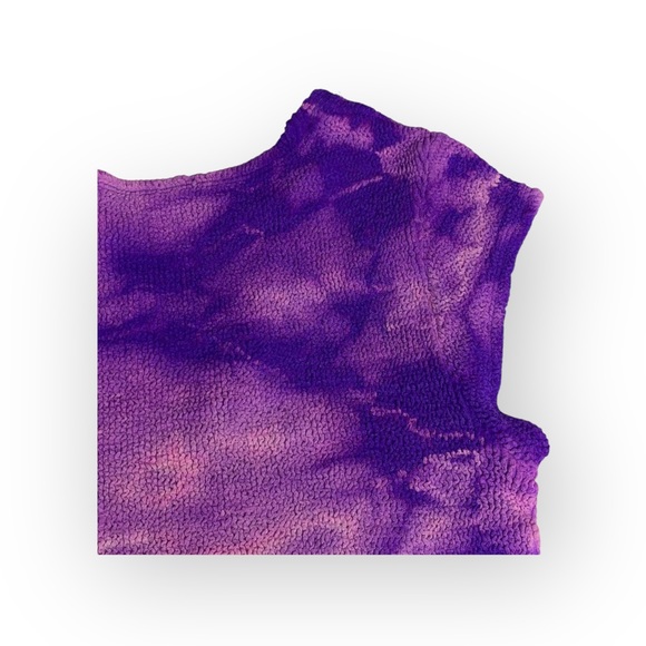 Vintage 90’s: Casadei ᪥ Textured Stretch Cap Sleeve Top ᪥ Purple Tie Dye ᪥ Luxe - Picture 7 of 16